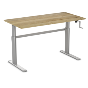 Sitz-Steh-Schreibtisch AluForce 110 - Handkurbel